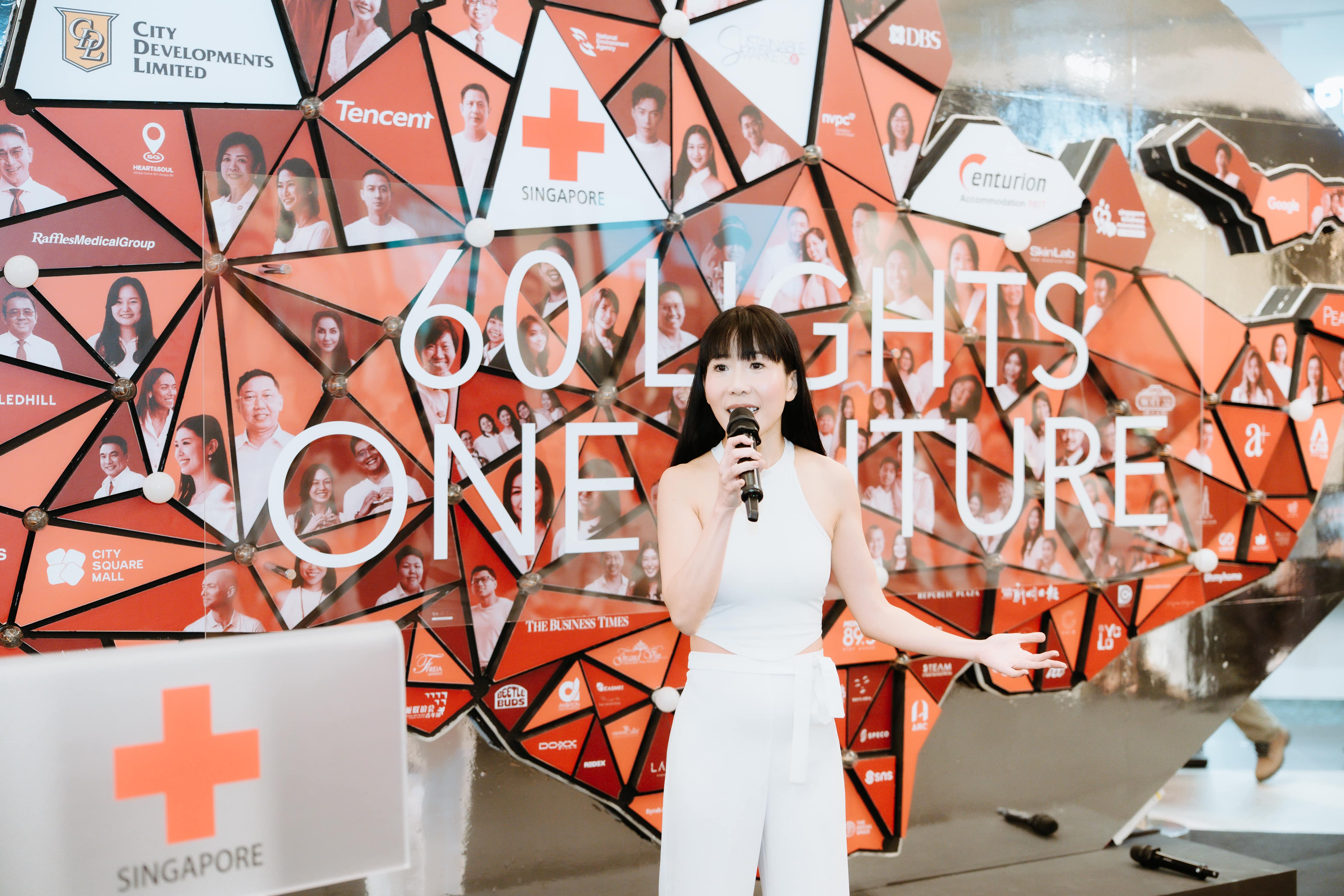 Singapore Red Cross Young Hearts Fundraising Event with Peace of Art 60 Lights One Future 2