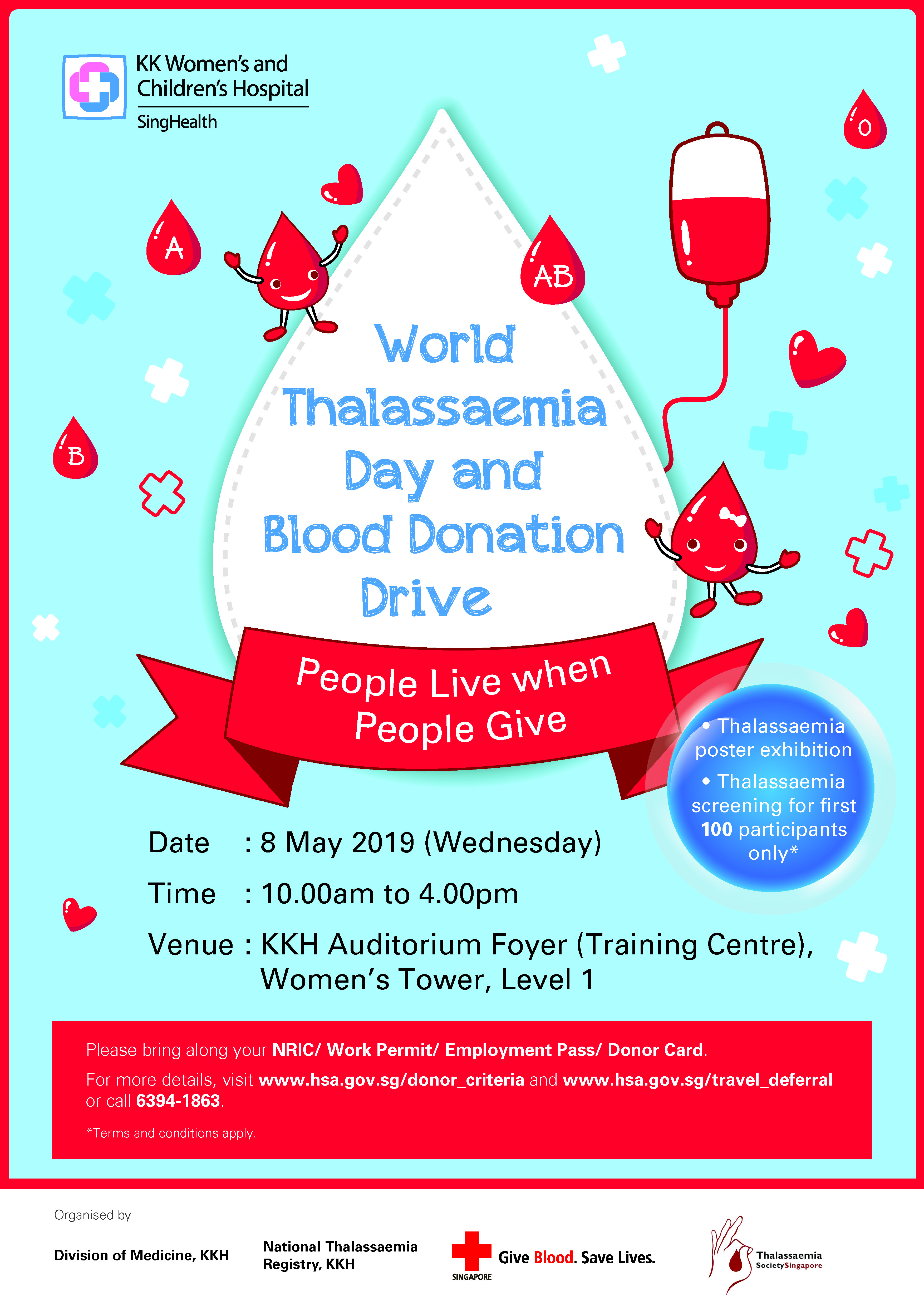 World Thalassaemia blood donation drive poster 04